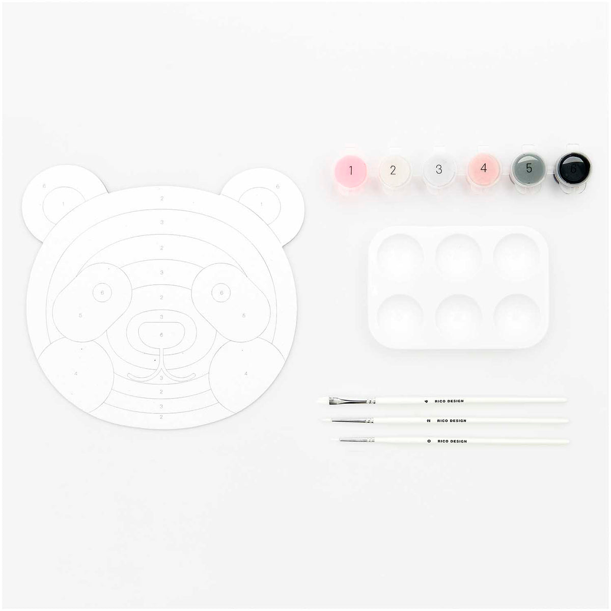 Rico Design: Malen nach Zahlen Set - Panda