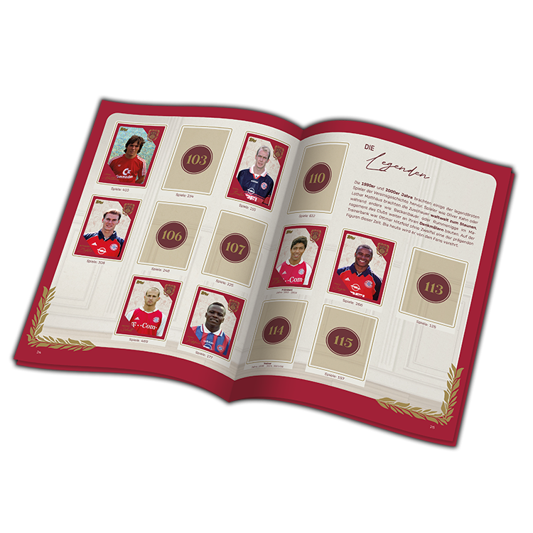 Topps Sticker: 125 Jahre Bayern München - Sammelalbum