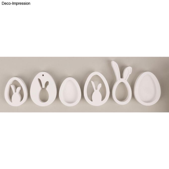 Silikon-Gießform Eier- und Hasen-Anhänger