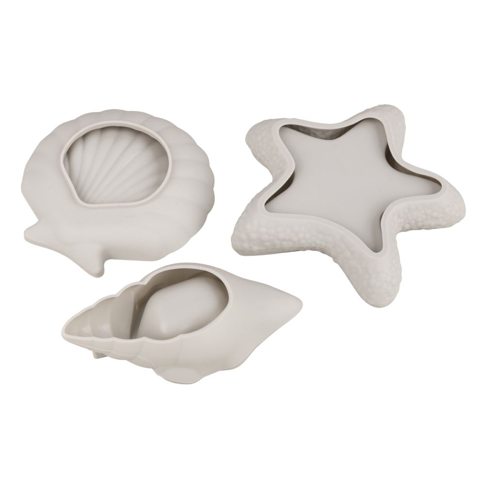 Silikon-Gießform Set Seestern und Muscheln