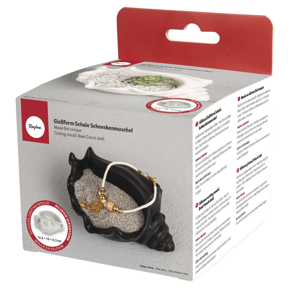 Silikon-Gießform Schale Schneckenmuschel