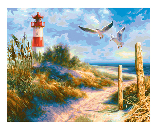 Schipper: Dünenlandschaft mit Leuchtturm