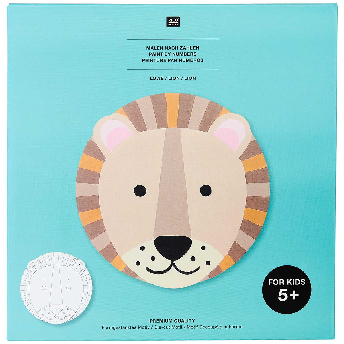 Rico Design: Malen nach Zahlen Set - Löwe