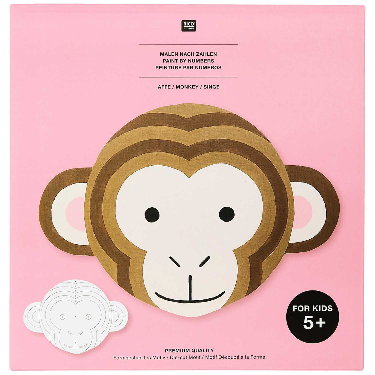 Rico Design: Malen nach Zahlen Set - Affe