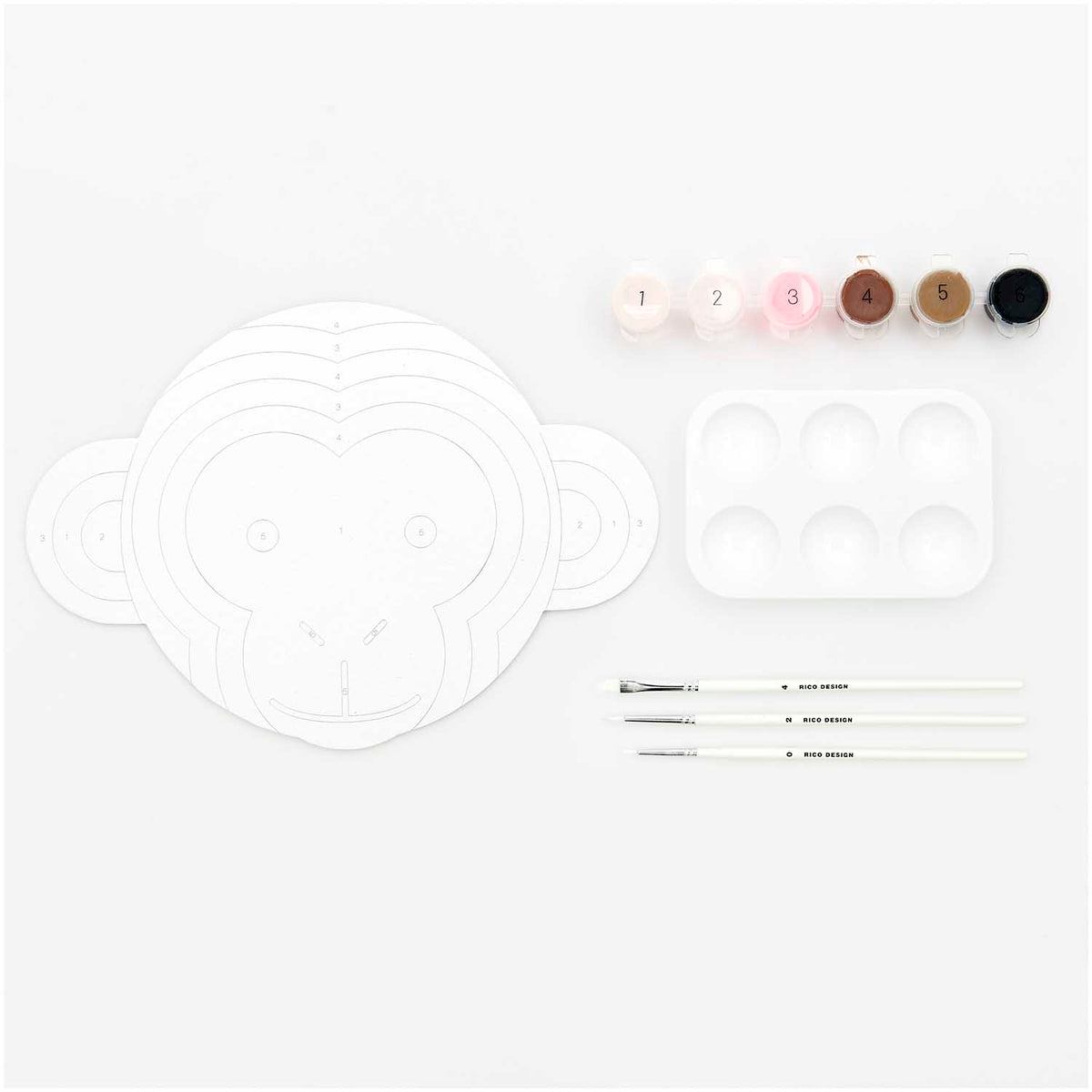 Rico Design: Malen nach Zahlen Set - Affe