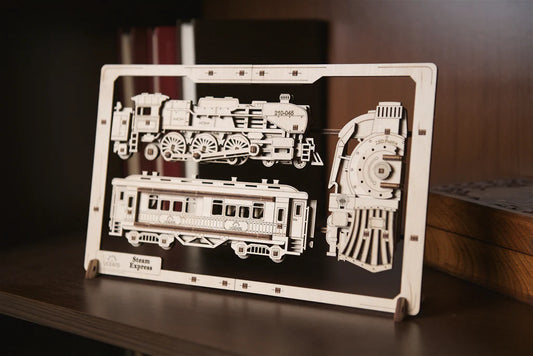 UGEARS: 2,5D-Bild Dampflokomotive