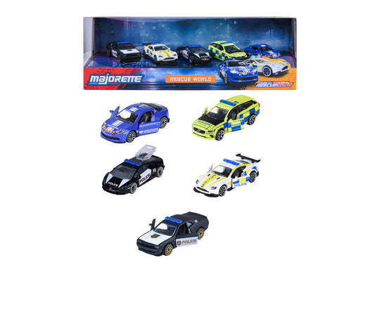 Majorette: Rescue World - 5er Set Polizei