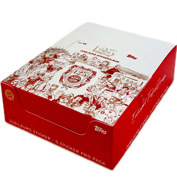 Topps Sticker: 125 Jahre Bayern München - Display Box 150 Sticker