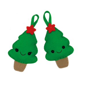 Hardicraft: Wollfilz Hänger Weihnachtsbäume