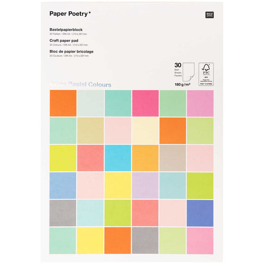 Rico Design: Bastelblock A4 Super Pastel Colours